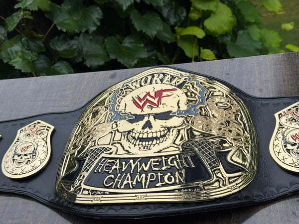 wwf smoking skull belt
