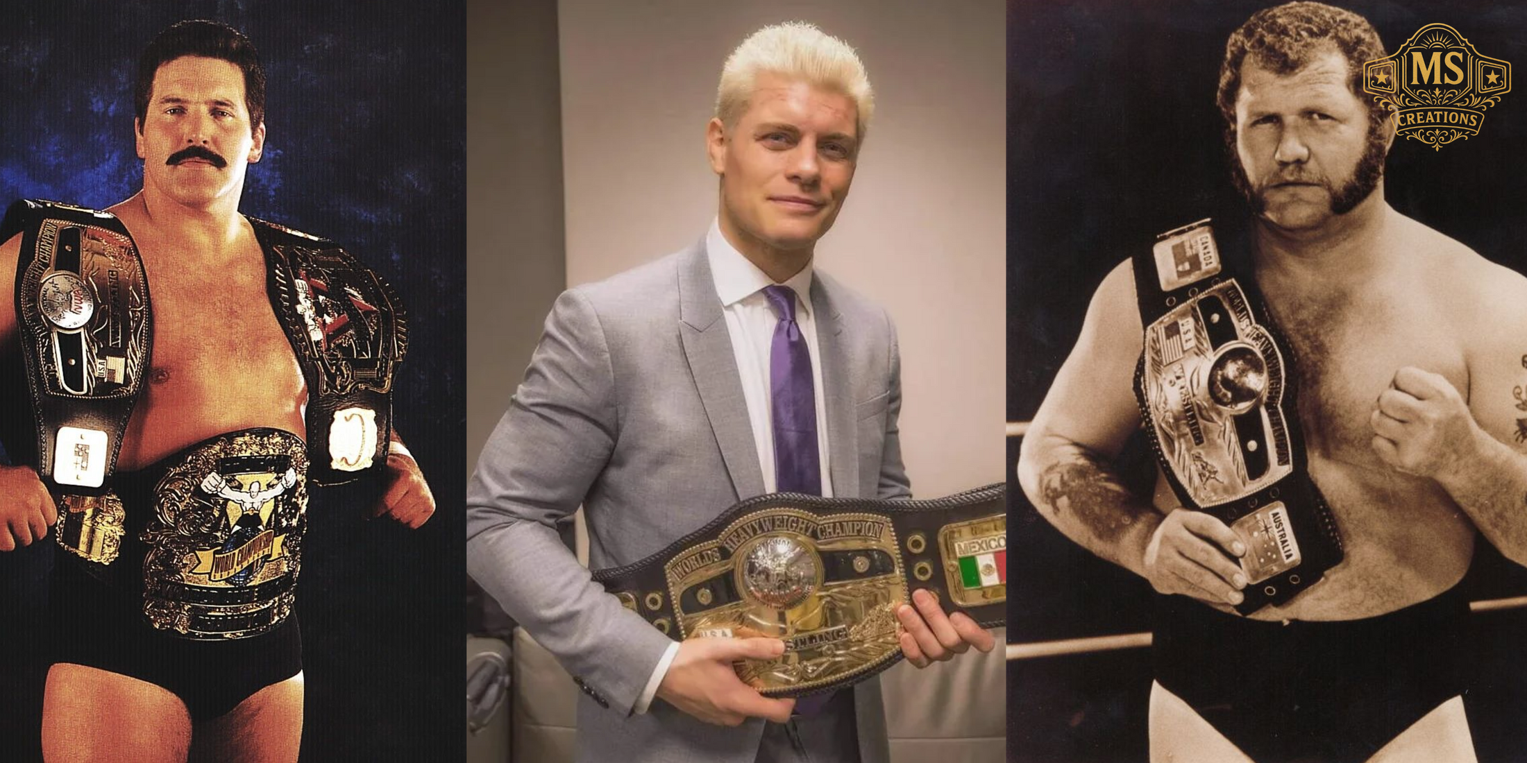 NWA title belt replica championship collection MS Belts