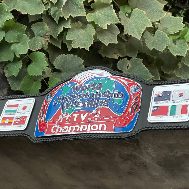16 FLAGS WORLD TV WRESTLING CHAMPIONSHIP BELT