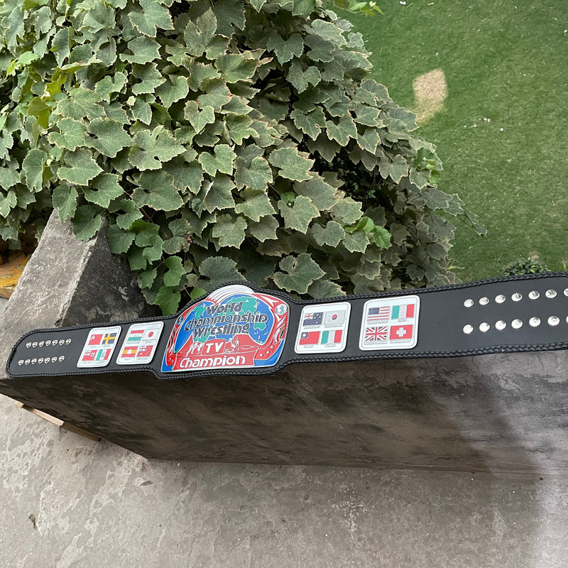 16 FLAGS WORLD TV WRESTLING CHAMPIONSHIP BELT