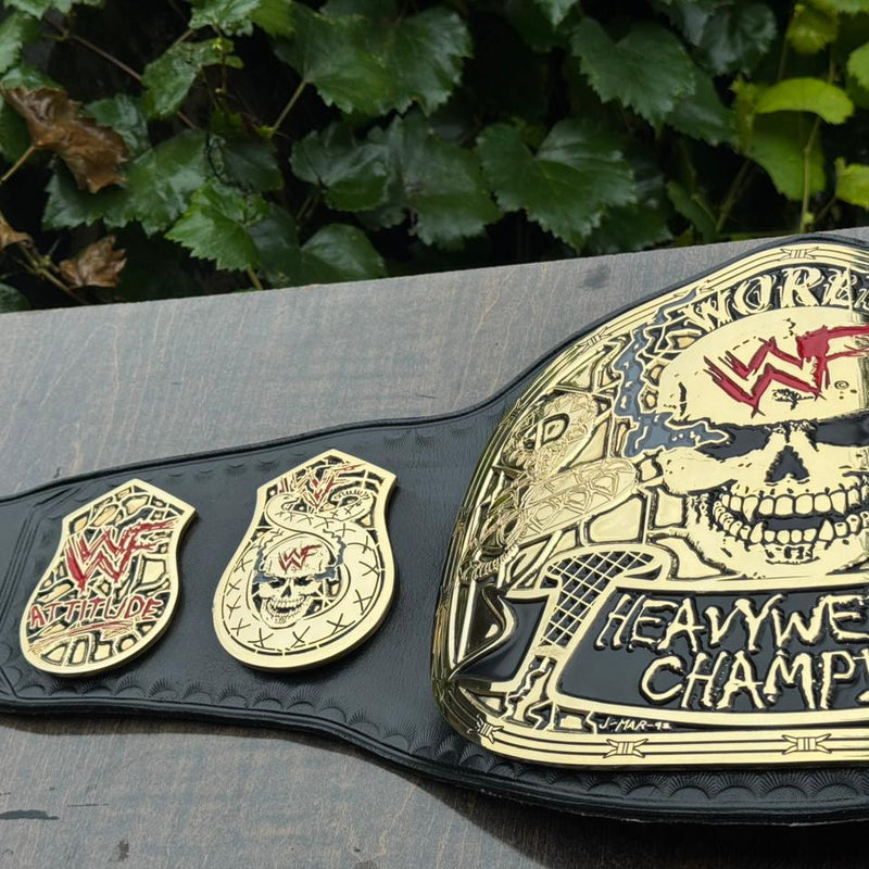 wwf smoking skull belt