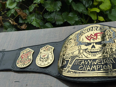 wwf smoking skull belt