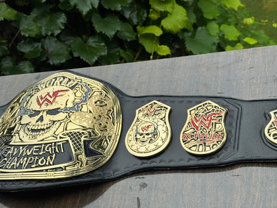 wwf smoking skull belt