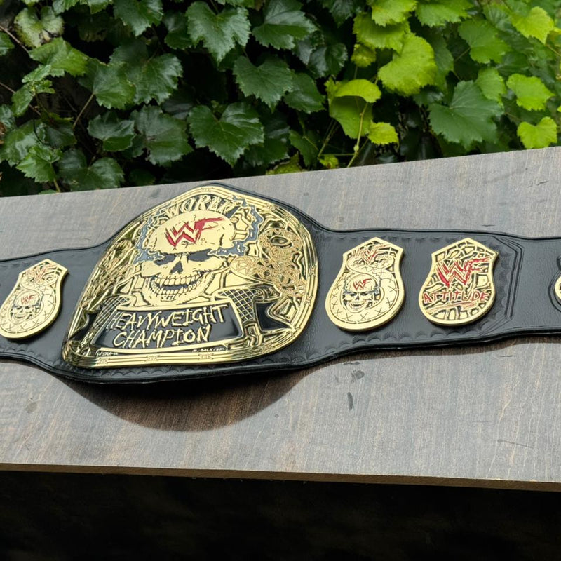 wwf smoking skull belt