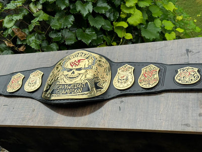 wwf smoking skull belt