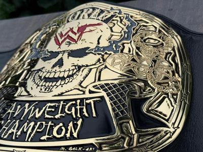 wwf smoking skull belt