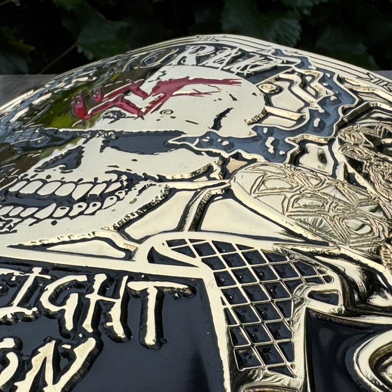 wwf smoking skull belt