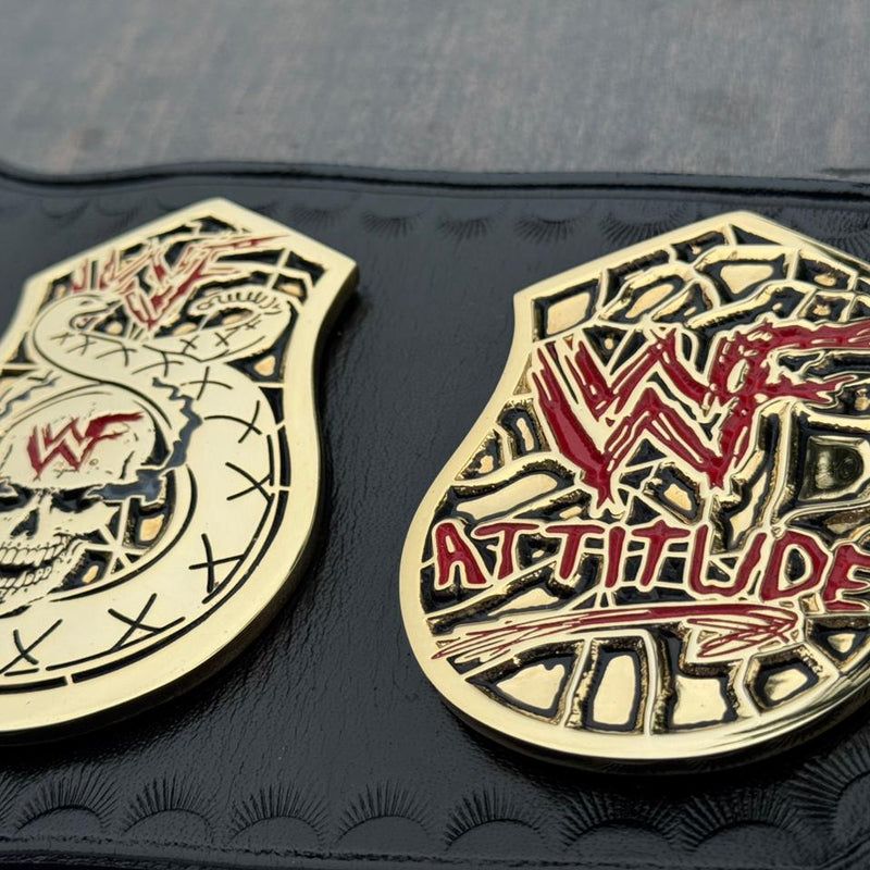 wwf smoking skull belt
