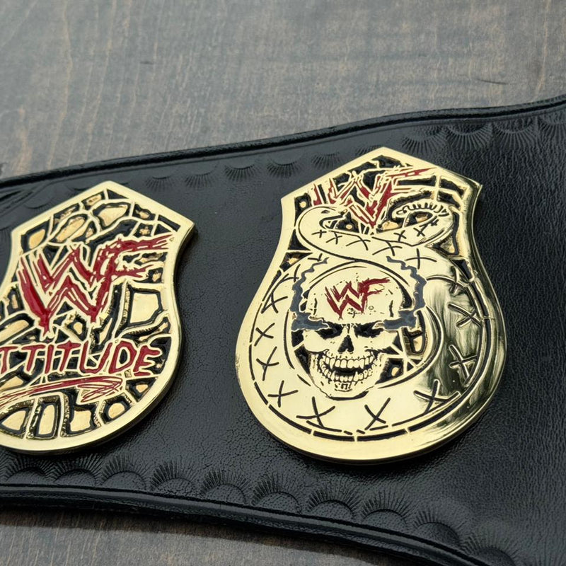 wwf smoking skull belt