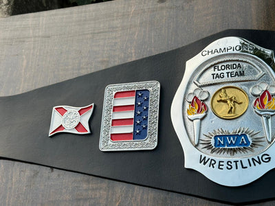 NWA FLORIDA TAG TEAM CHAMPIONS WRESTLING BELT Casted