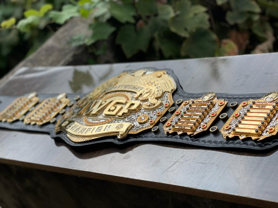IWGP Heavyweight Championship (Eagle Design) replica belt, angled view, photo 5